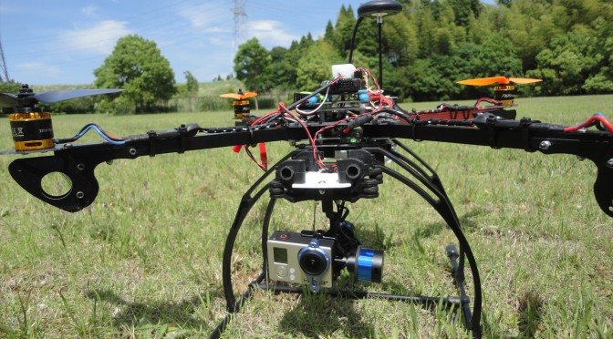 X525 ArduCopter ：フライト編#7 ～Tarot T-2D Gimbal、MissionFlightを空撮してみました～